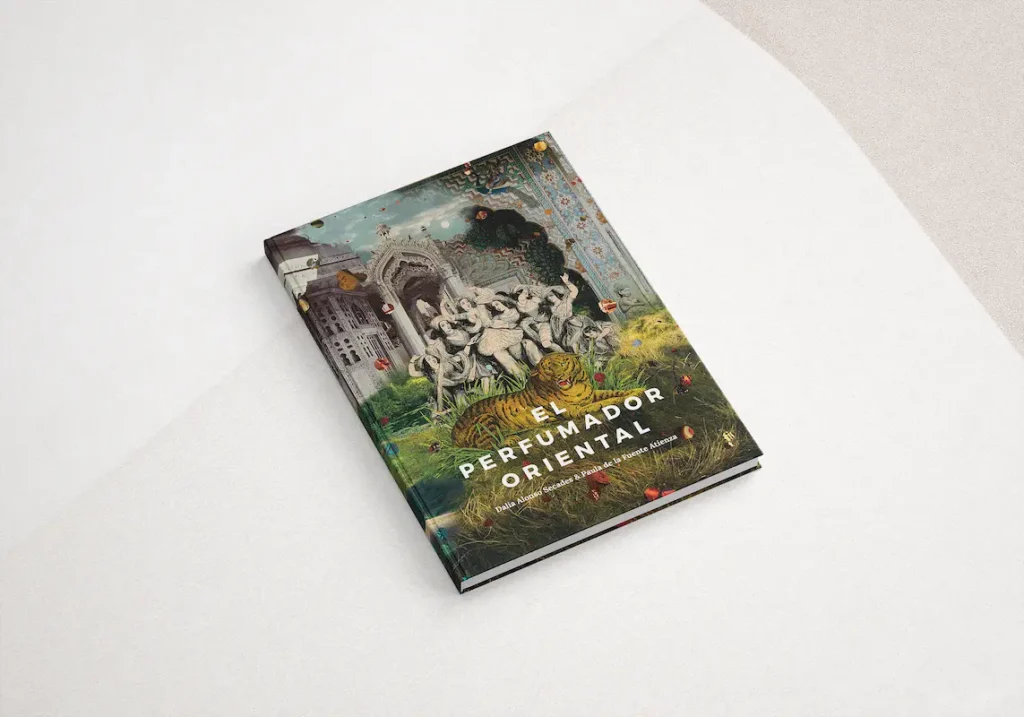 Portada ilustrada por Paula de la Fuente del libro El Perfumador Oriental, publicado por Delallama Editorial